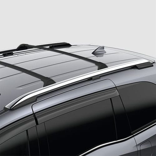 Honda Roof Rails - Chrome (Odyssey The Honda roof rails add a stylish rugged look to the Odyssey. When combined with the crossbars it makes your vehicle more versatile. With the complete Honda roof rack you can add any of the attachments offered to secure